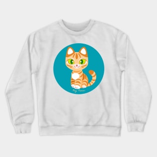 Kawaii Orange Tabby Cat Crewneck Sweatshirt